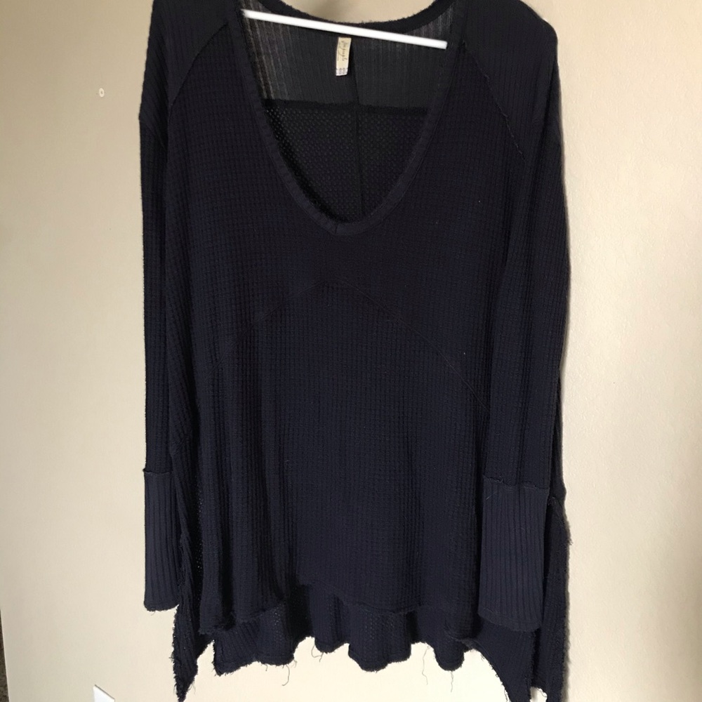 Free people oversized vneck thermal size medium